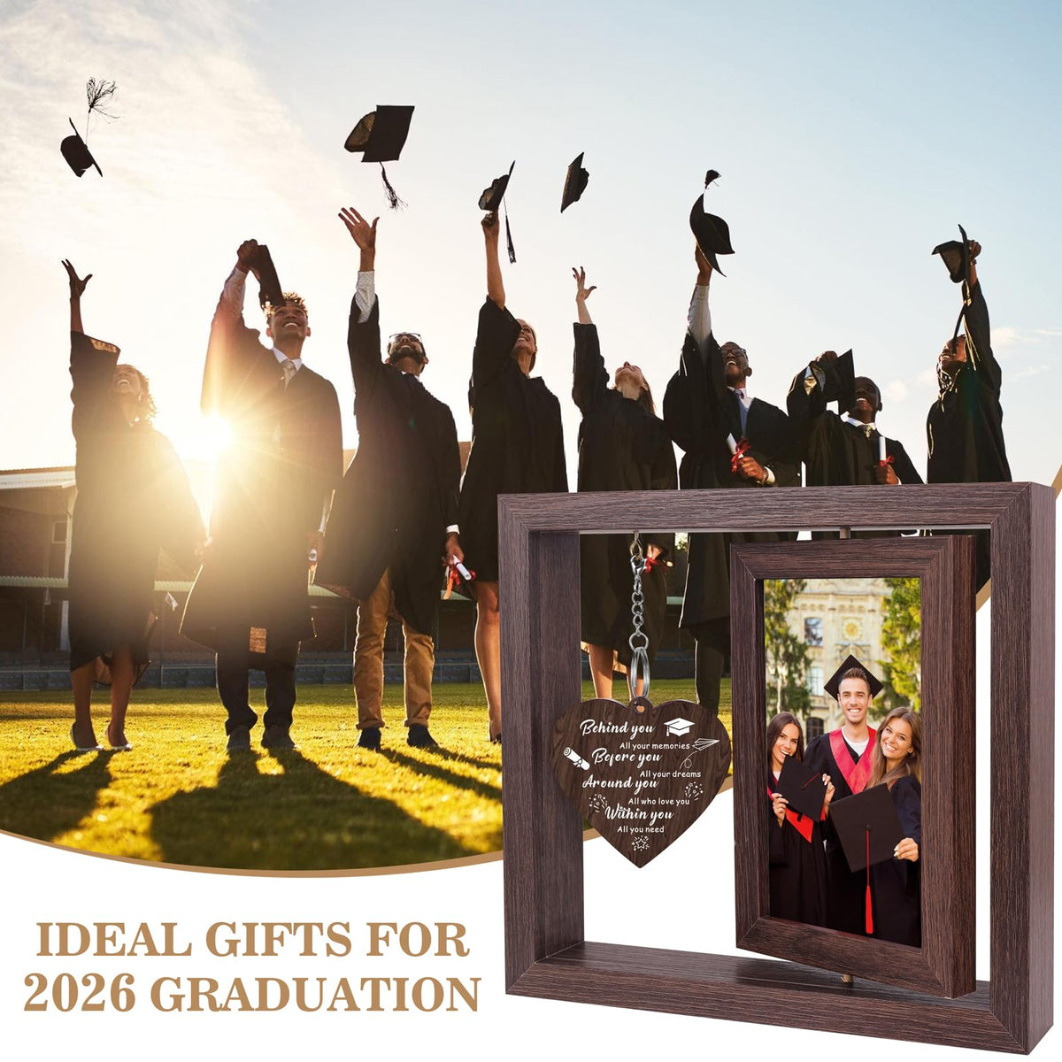 Boiveco Class of 2026 gift frame offers two-photo display for milestones.