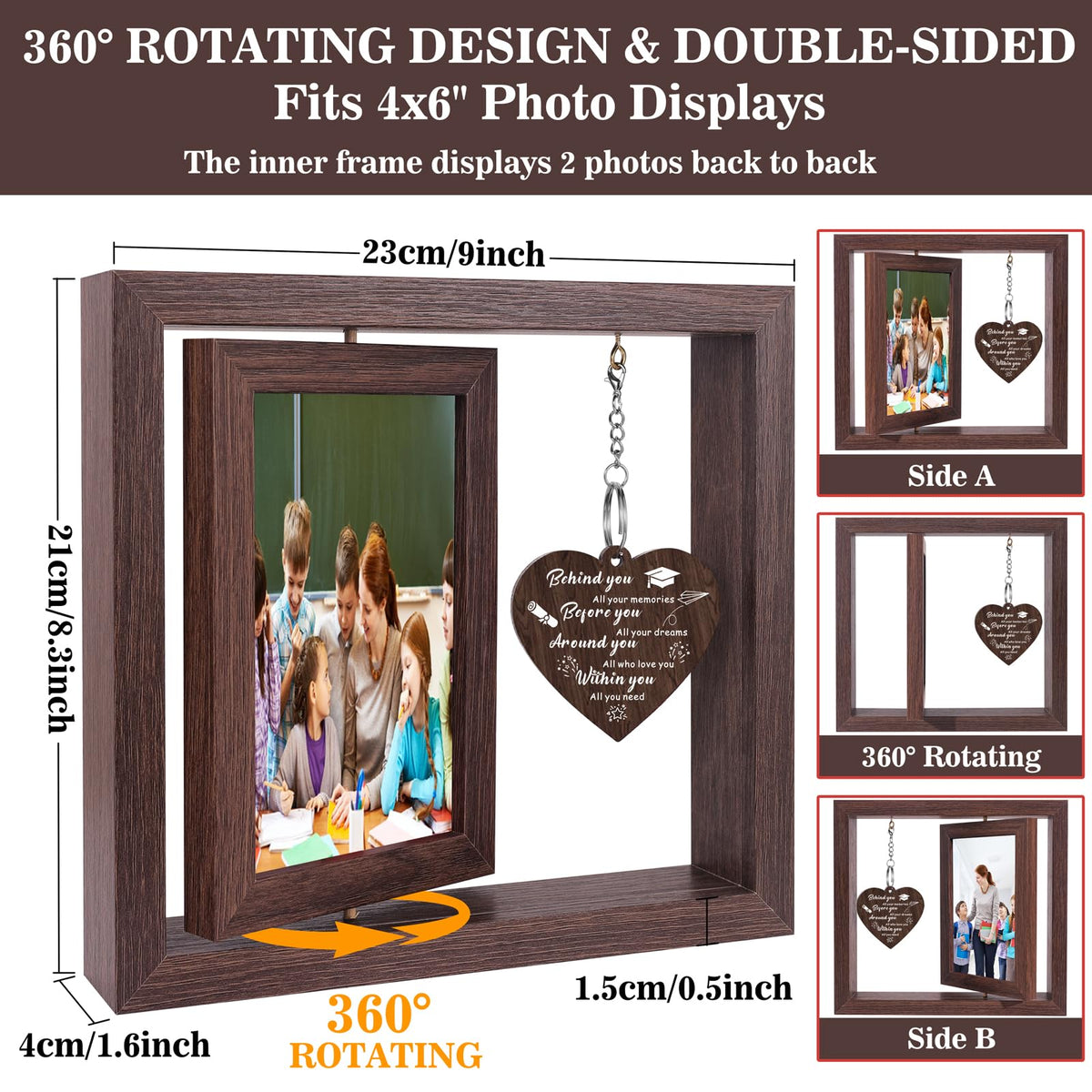 Boiveco modern graduation frame complements home, dorm, or office décor.