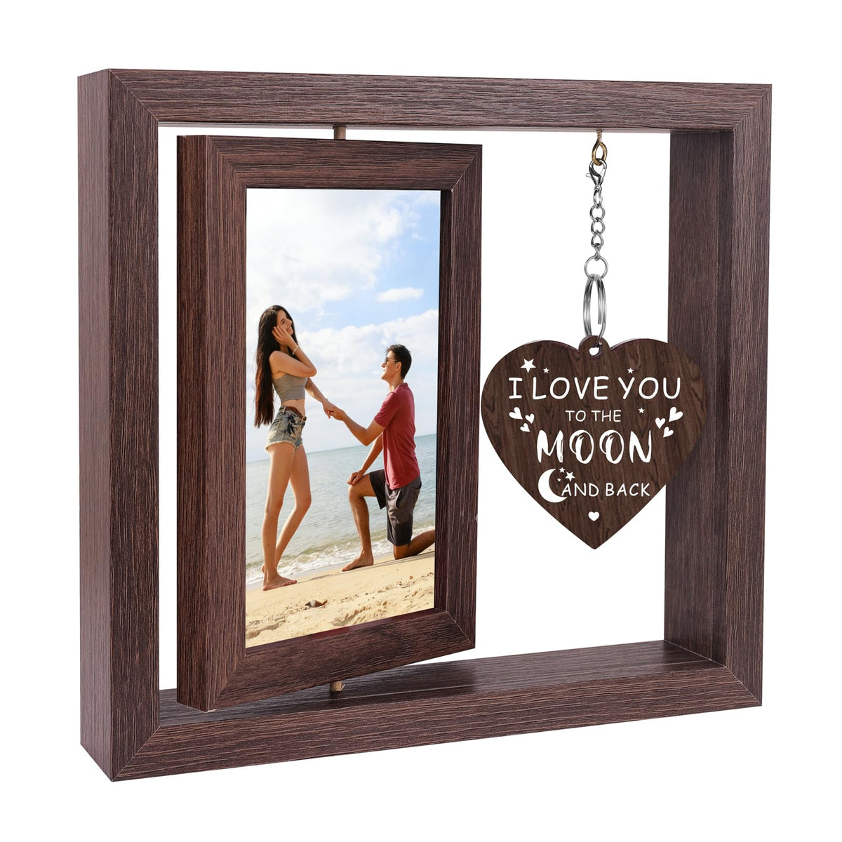 Boiveco frame features a transparent cover protecting photos from dust.