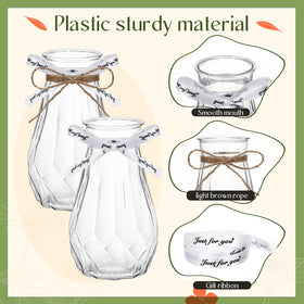 Bokon clear bud vase close-up with striped design