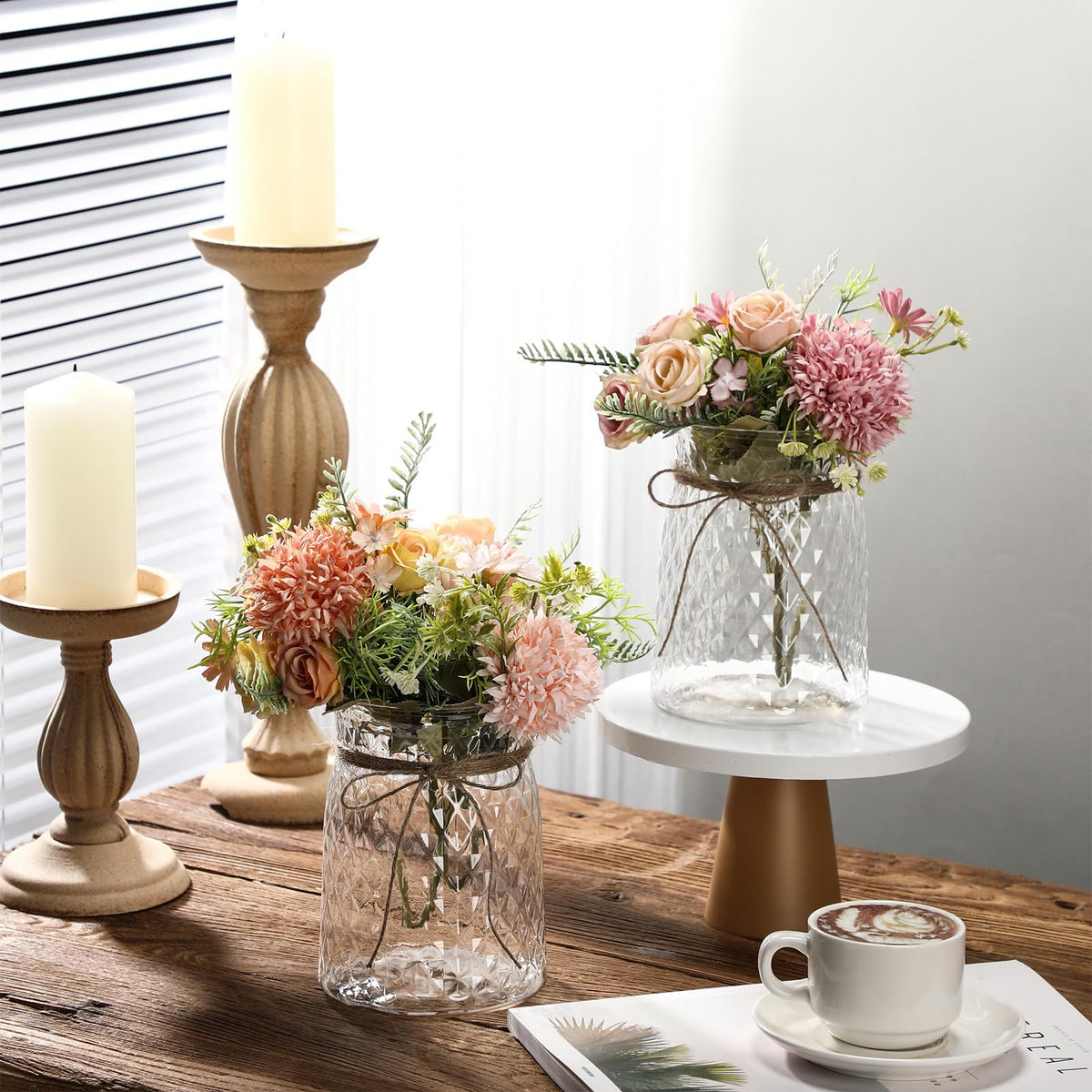 Bokon compact vase 4.33 x 4.33 x 6.3 inches for versatile decor.