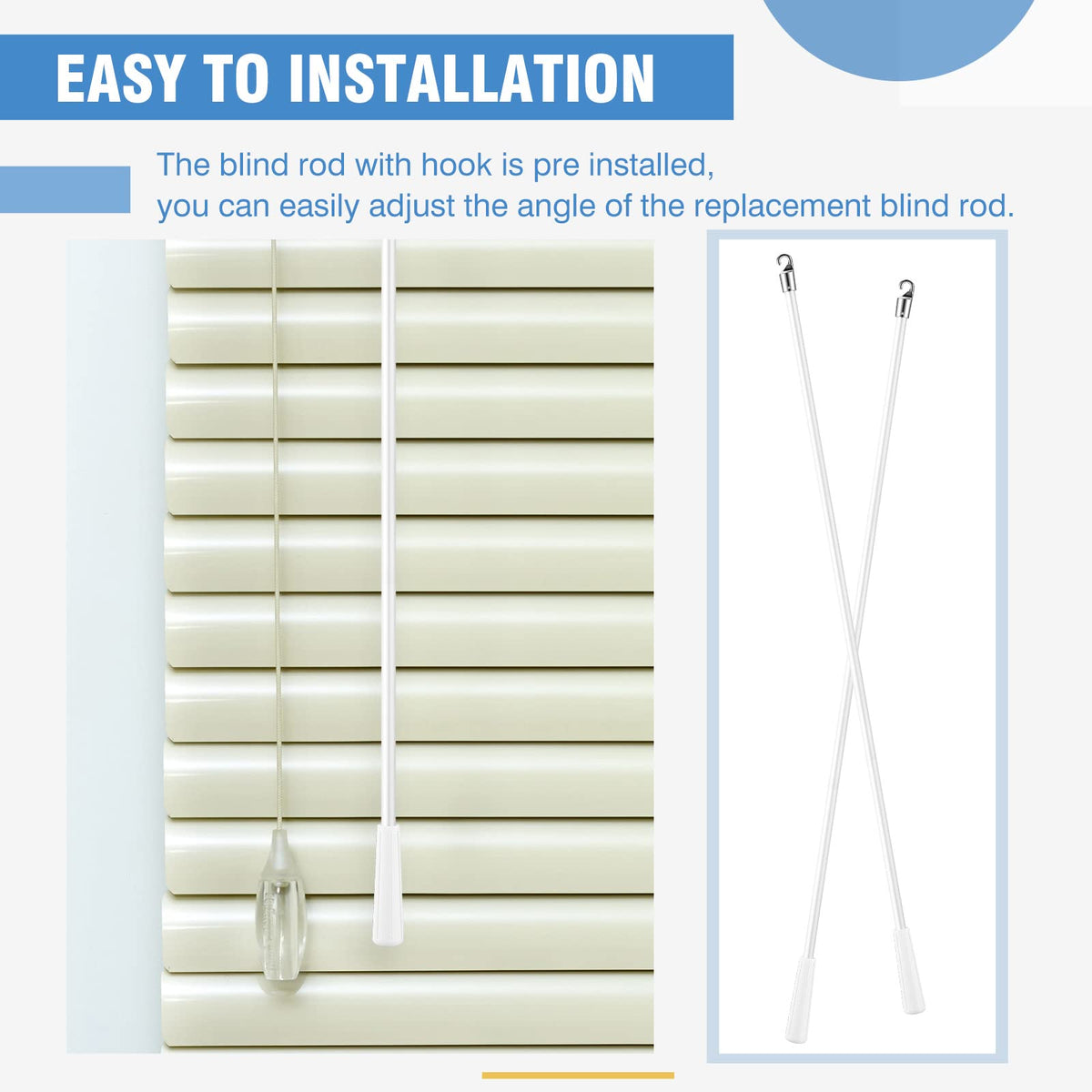 Bokon four-pack replacement blinds wands for repairs