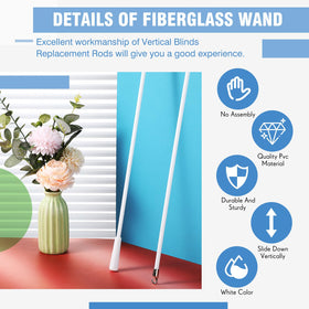 Bokon 48-inch wand length for standard window blinds
