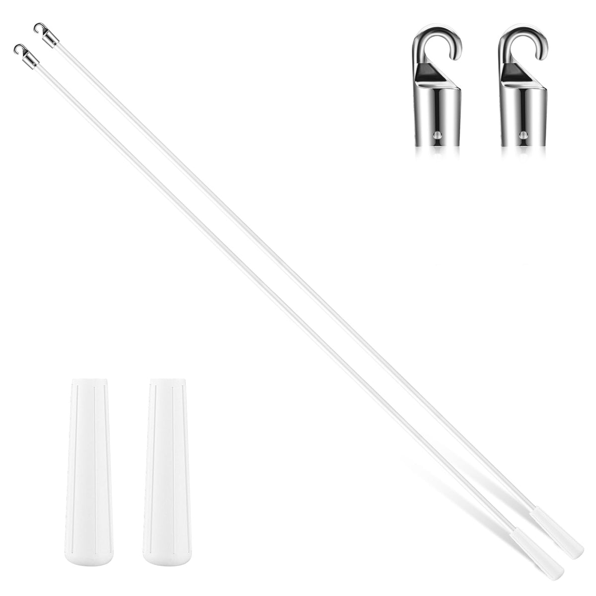 Bokon white fiberglass blind wand 36 inch, replacement ready.