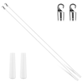 Bokon white fiberglass blind wand 36 inch, replacement ready.