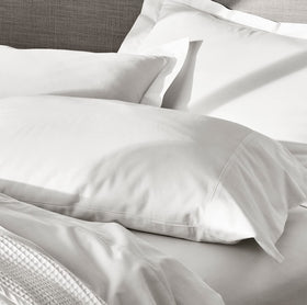 Boll & Branch fabric detail reveals four-over-one-under weave and soft sheen