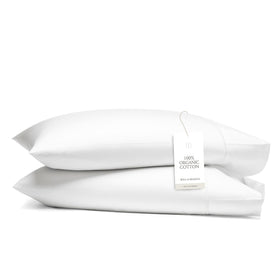 Boll & Branch Signature hemmed pillowcase set king white shows luxurious softness and refined finish
