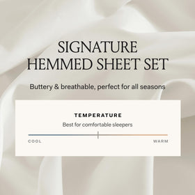 BOLL & BRANCH Signature Hemmed Sheet Set king pillowcases; elegant six-inch hems for a refined look.
