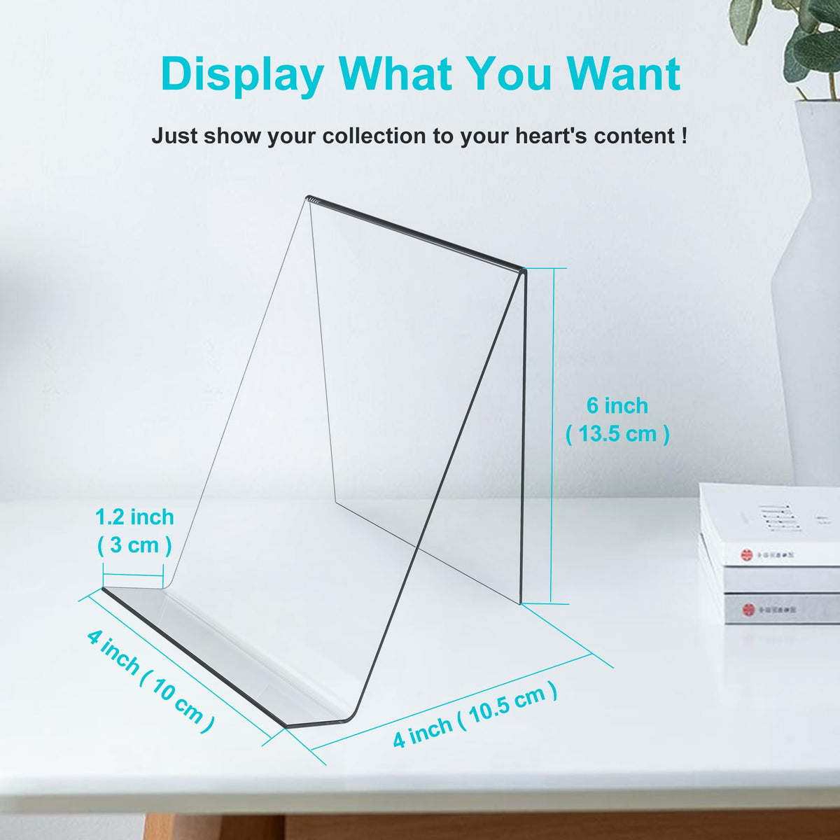 Boloyo clear display easel for books and photos showcases items