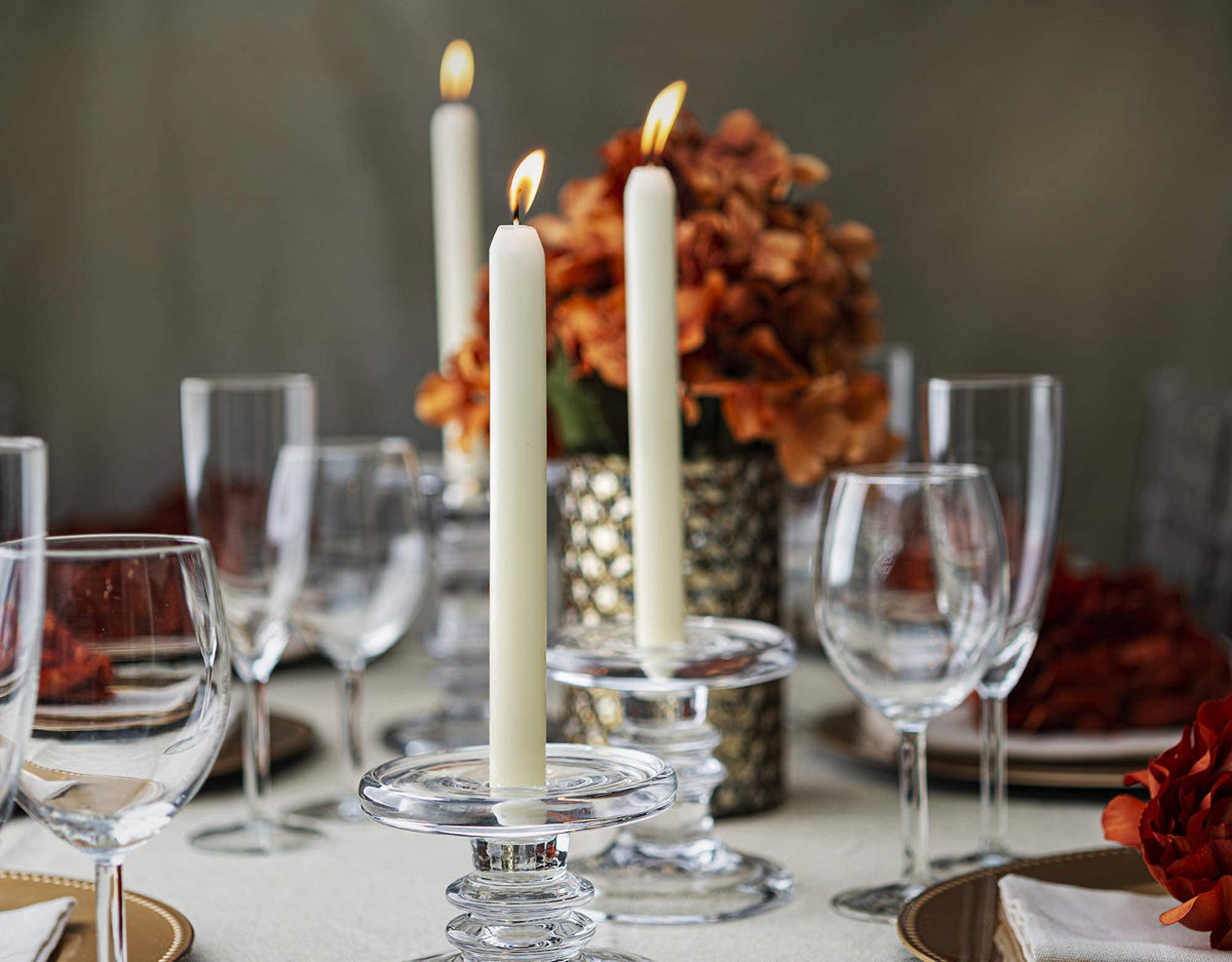 Bolsius 1-Inch Base Diameter Ivory Candles for stable centerpiece lighting.