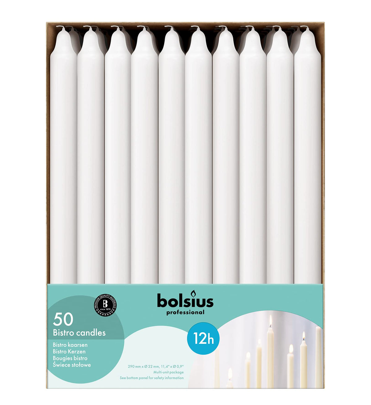 Bolsius Christmas candle use in candelabras and decor.