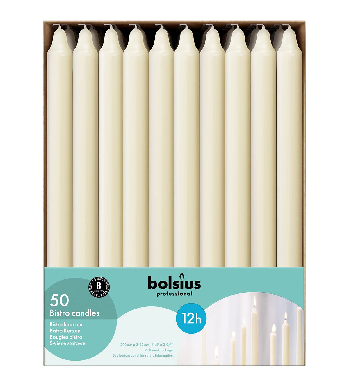 Bolsius Dinner Party Candles for elegant table settings and ambient lighting.