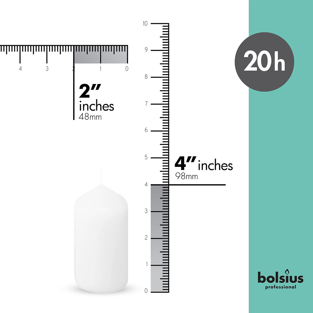 Bolsius dripless, smokeless pillars ideal for weddings.