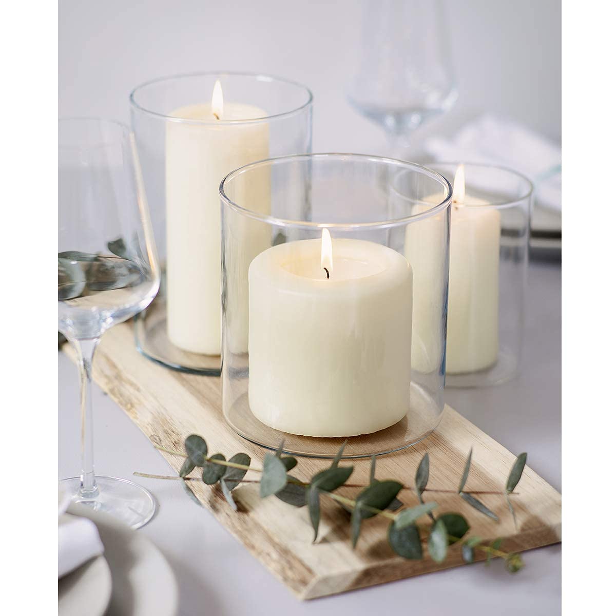 Bolsius Ivory Pillar Candle 2x3 smokeless burn for clear air during gatherings