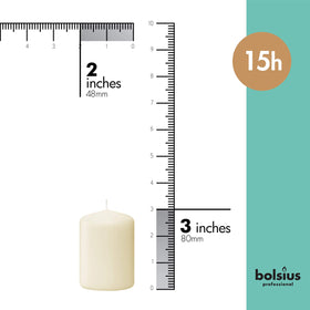 Bolsius Ivory Pillar Candle 2x3 wedding-centerpiece showcasing luxury ambiance