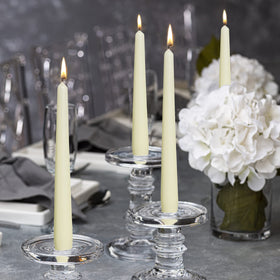 Bolsius Ivory taper creating smoke-free ambiance in a living room