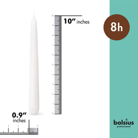 BOLSIUS unscented taper candles 10 inch for fragrance-free ambiance.