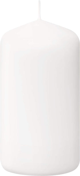 Bolsius white pillar candle 2x3 room ambience with smokeless glow.