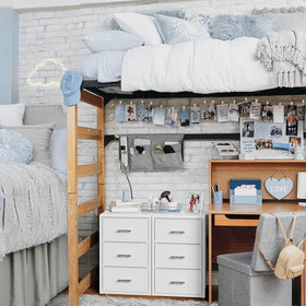 BOLUO open drawers reveal fabric compartments ideal for bedside organization