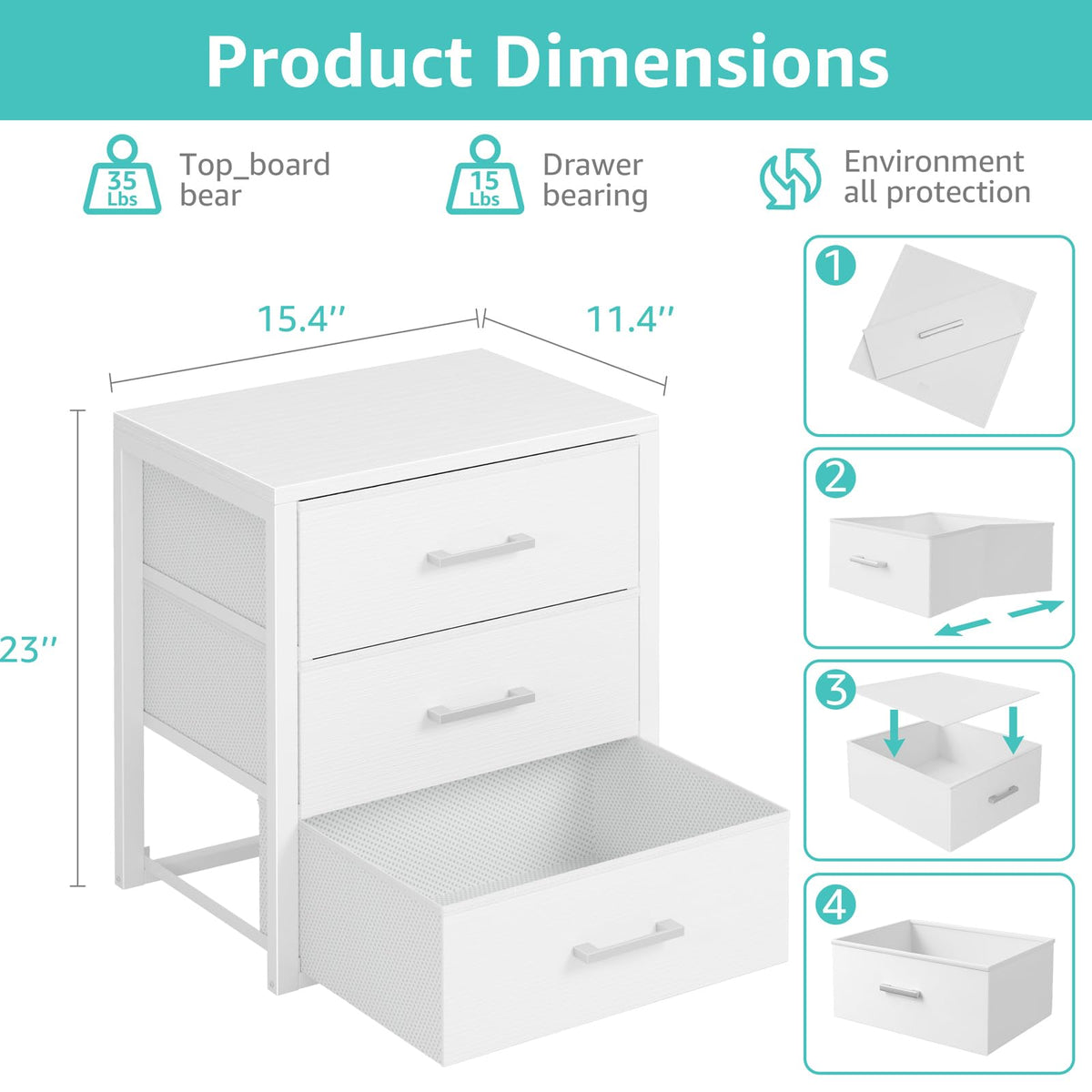 BOLUO top wood panel supports decor items while keeping tidy storage