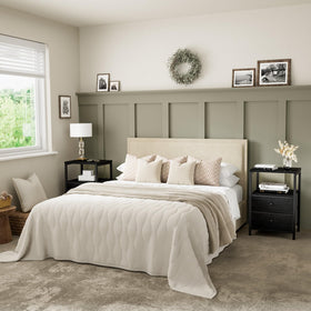BOLUO nightstand removable handles simplify cleaning and customization.