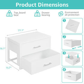 BOLUO wood top board and metal frame for a lightweight, durable base