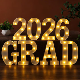 Bomivix 8-letter marquee on a table creates a focal party centerpiece.