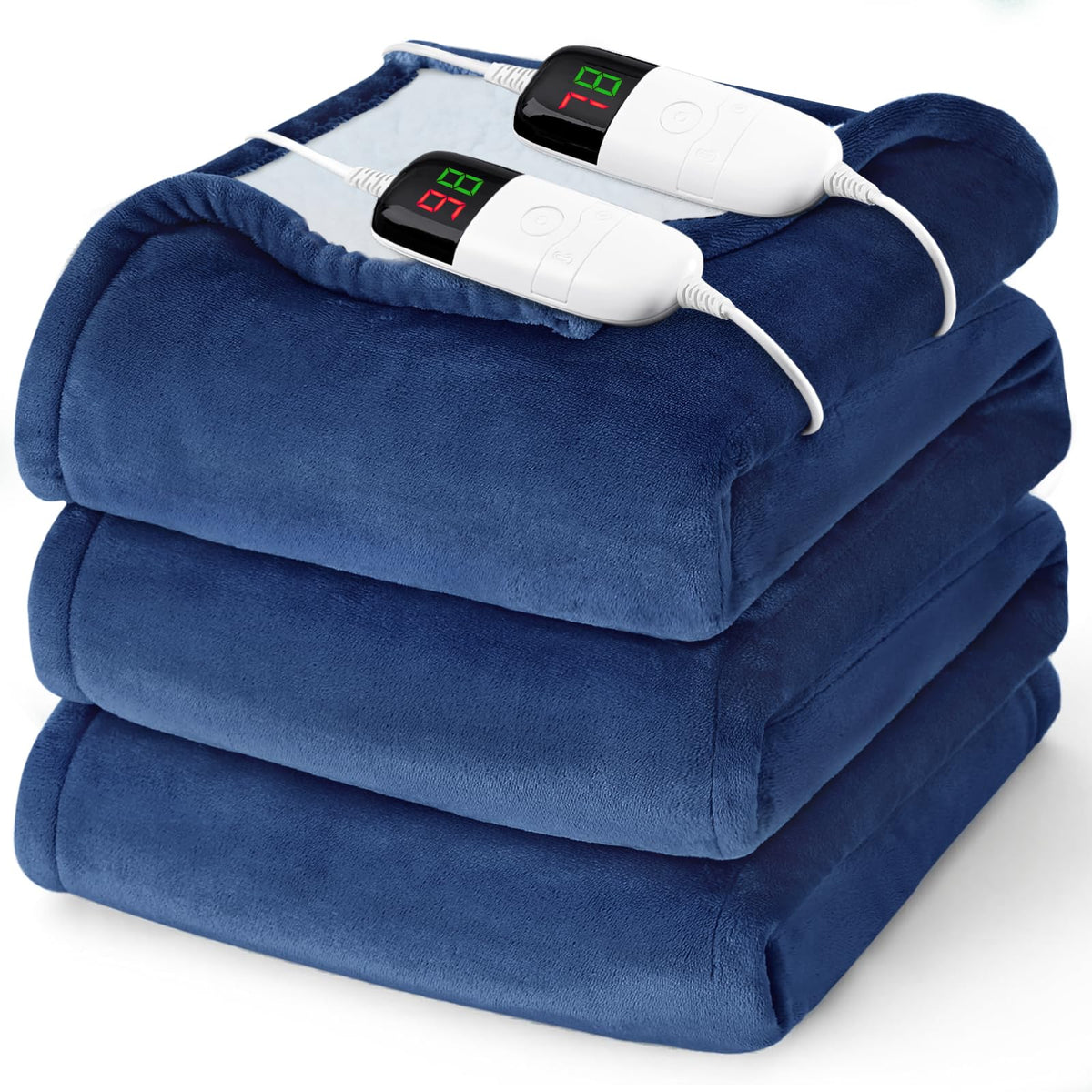 BOMOVA queen heated blanket with dual-control for personalized warmth.