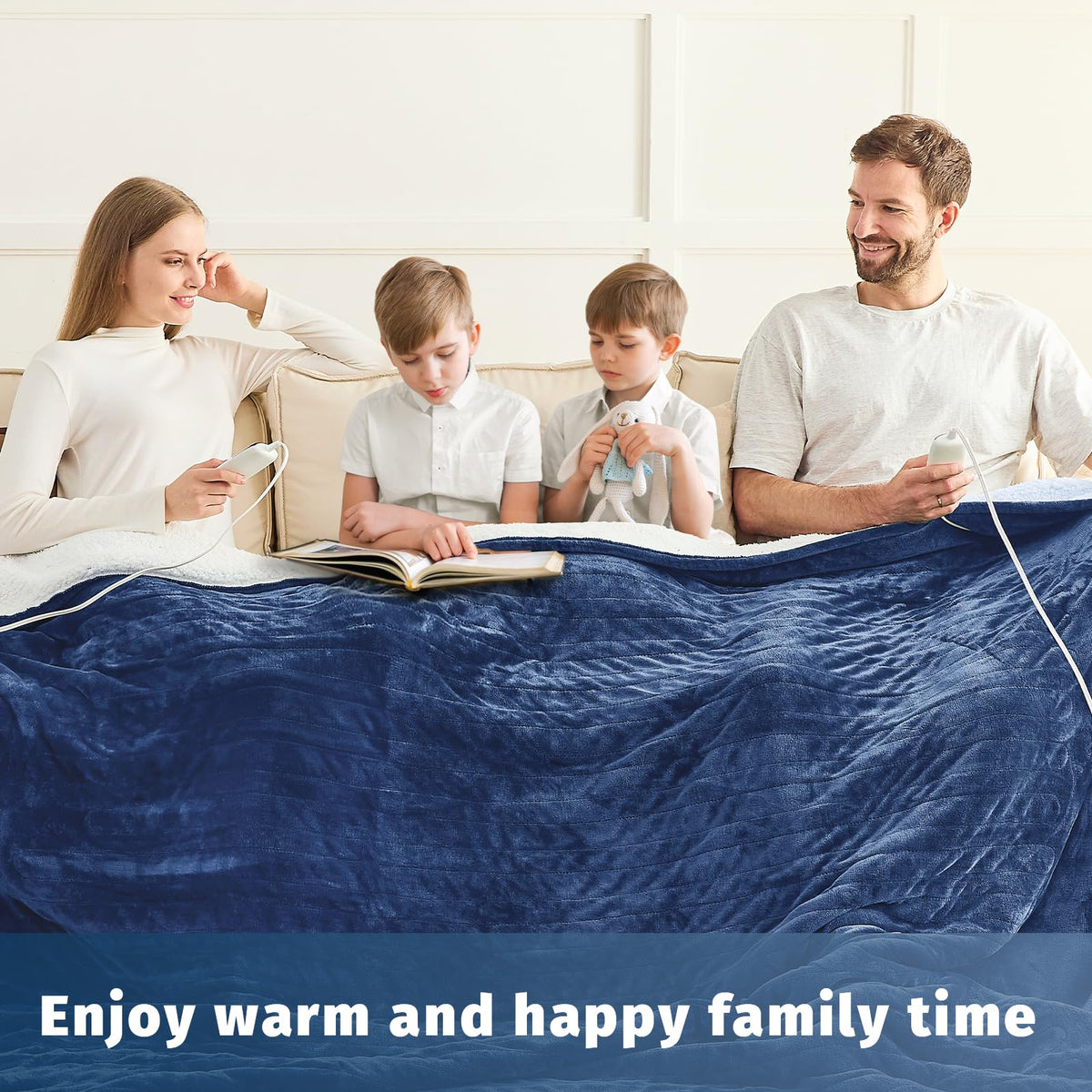 BOMOVA soft flannel heated blanket delivers cloud-like warmth.