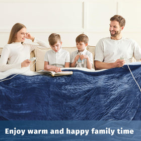 BOMOVA soft flannel heated blanket delivers cloud-like warmth.
