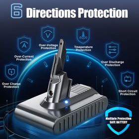 Bonadget V7 battery for Dyson V7 Absolute extends cleaning sessions with Li-ion power.