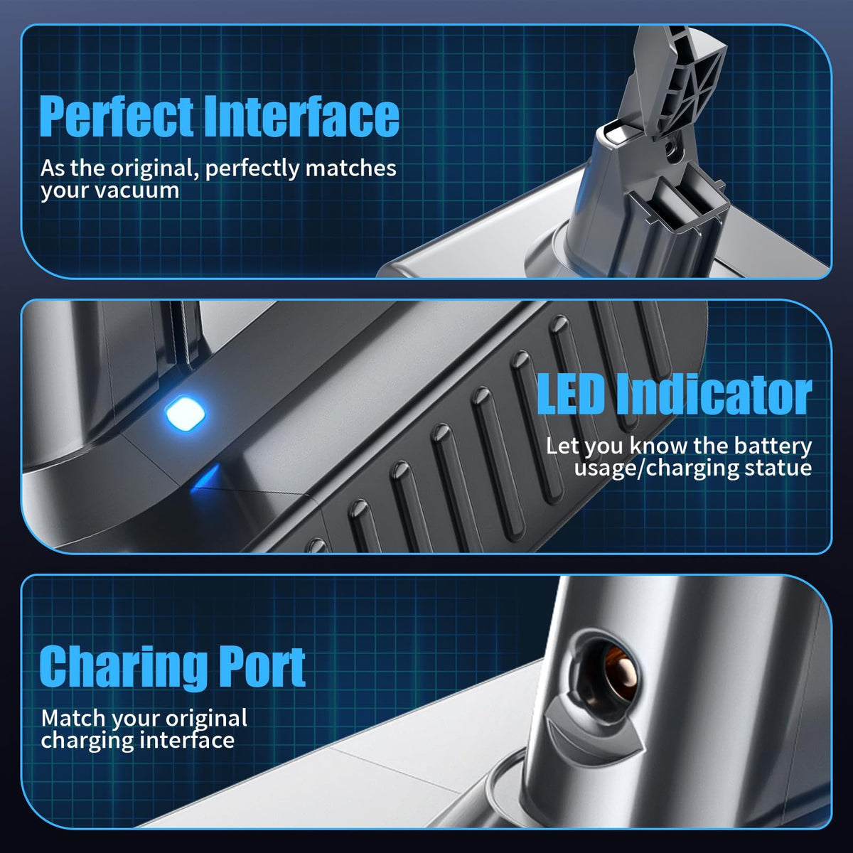 Bonadget V7 battery for Dyson V7 HEPA models supports uninterrupted filtration and cleaning.