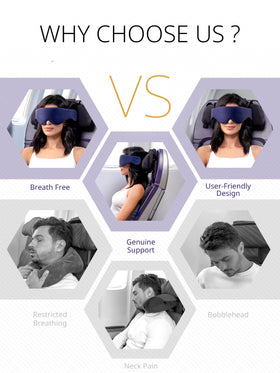 Bonairest B02 round-edge pillow strap providing head stability during travel