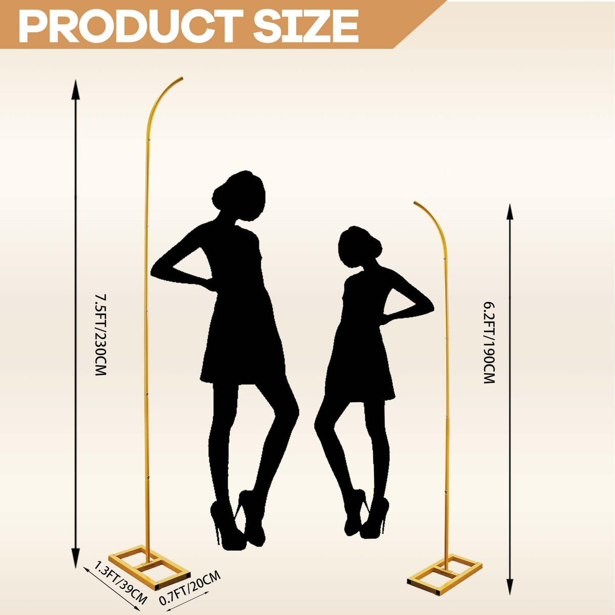 Bonastella arch stand metal frame close‑up showing sturdy construction and polished finish