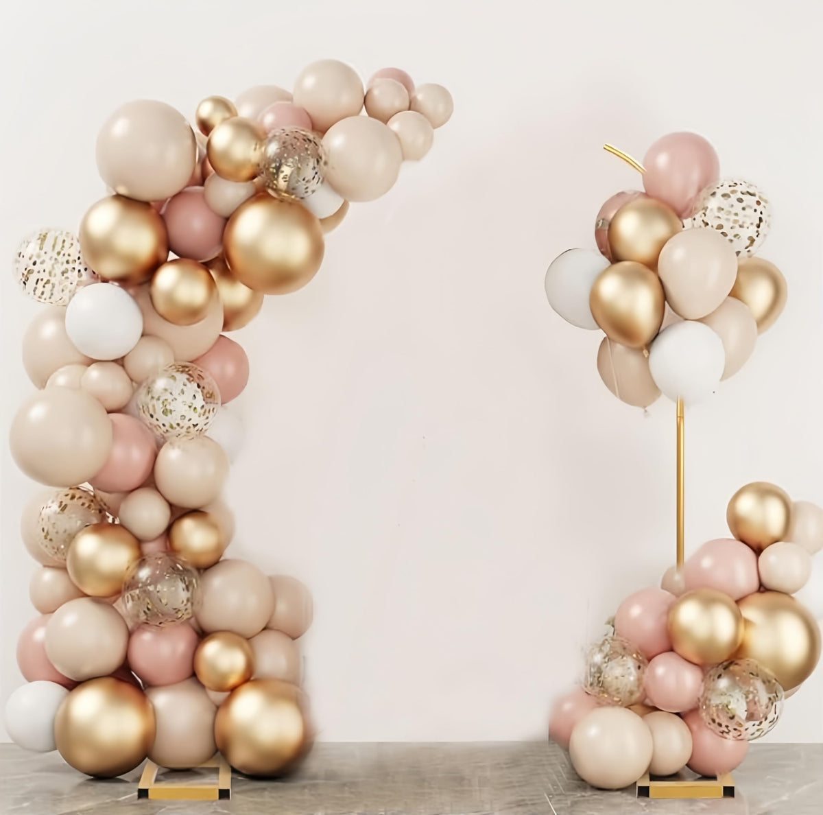Bonastella balloon arch stand set for easy assembly and elegant wedding backdrop