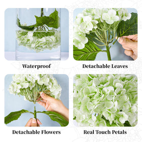 BonBloom's hydrangea stems at 21 inches for flexible vase styling.