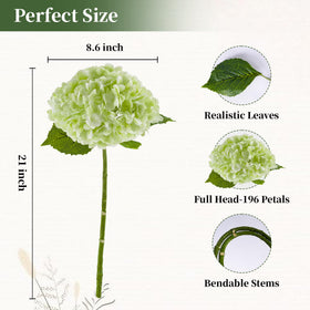 BonBloom's real-touch latex hydrangea heads, lifelike color for bouquets.