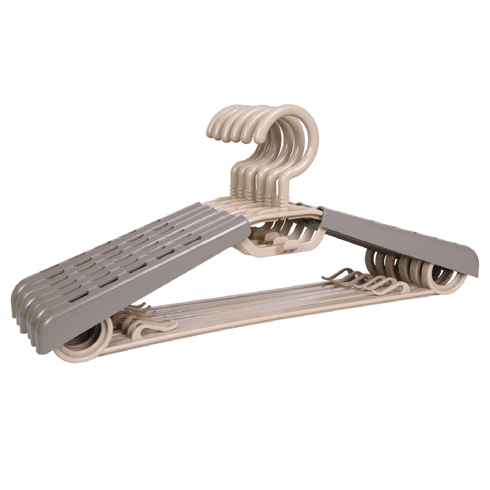 Bondream heavy-duty hanger with extended arm for wide garments and stability.