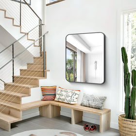 Bonewei rounded corner design softens edges with upscale bathroom style.