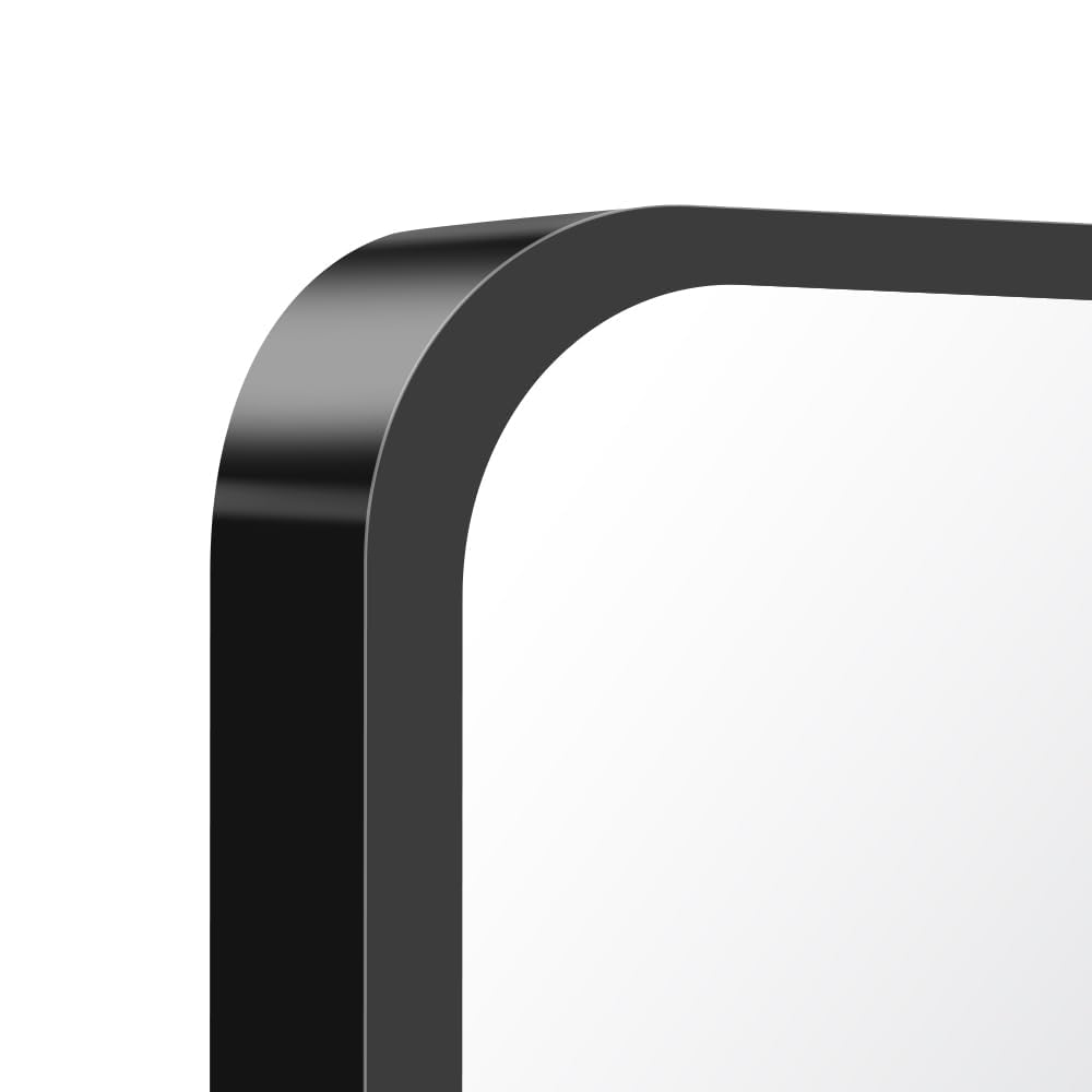 Bonewei versatile black mirror complements contemporary decor and fixtures.