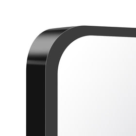 Bonewei versatile black mirror complements contemporary decor and fixtures.