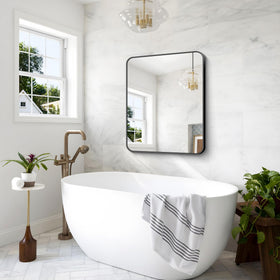 Bonewei wall-mount mirror suits bedrooms or living rooms above vanities.