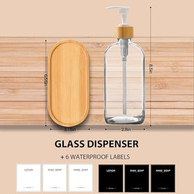 BONLONG hand soap dispenser featuring bamboo pump for easy, mess-free refills
