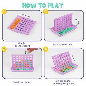 BONNYCO 4 in a Row travel-size game ideal for trips