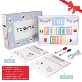 BONNYCO Blue Cinema Light Box gift-ready packaging for birthdays and holidays.