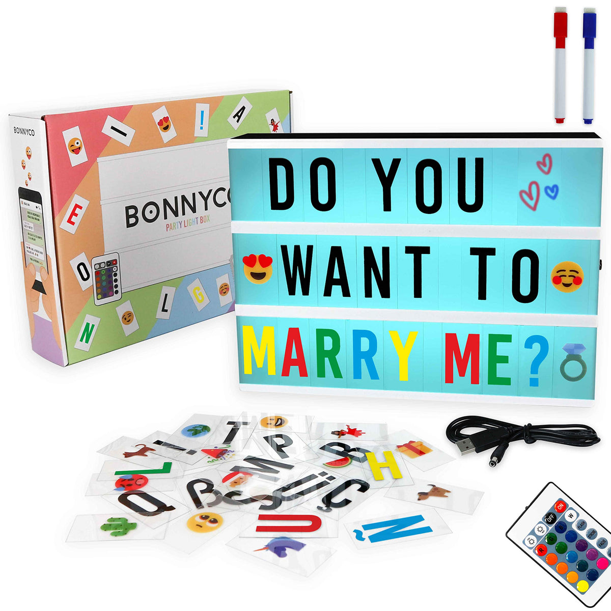BONNYCO cinema light box color-changing remote mode for vibrant mood lighting.