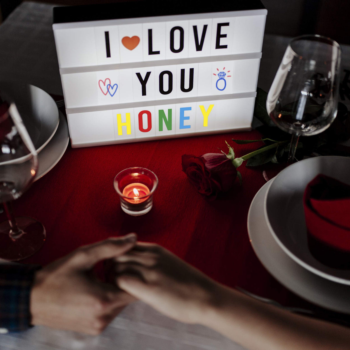 BONNYCO cinema light box markers and transparent cards for personalized notes