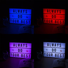 BONNYCO cinema light box phrase creator for inspiring quotes and messages.