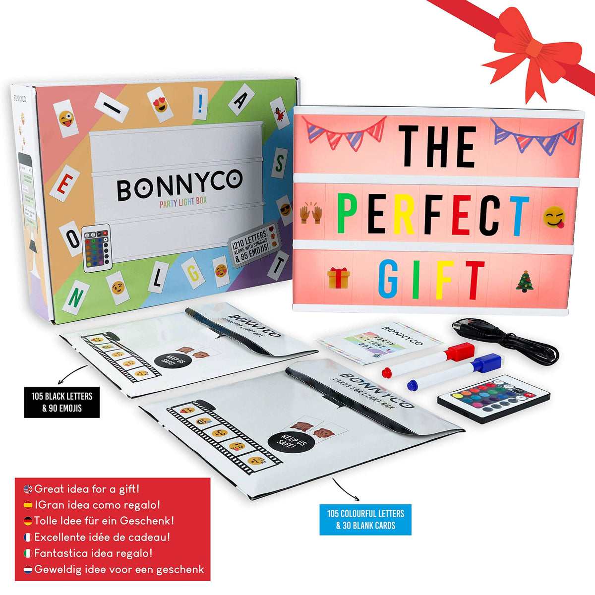 BONNYCO light box gift packaging keeps cards safe and organized.