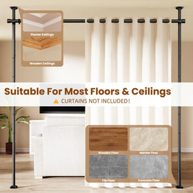 Bonpally 45-pound capacity supports heavy drapes